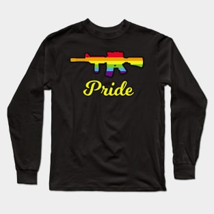 Pride Gun Rights funny Rainbow Rifle Long Sleeve T-Shirt